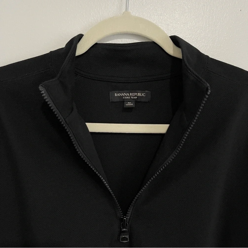 Banana Republic Men's Core Temp Mesh Half Zip Long Sleeve T-Shirt Pullover Sz M - Picture 4 of 7